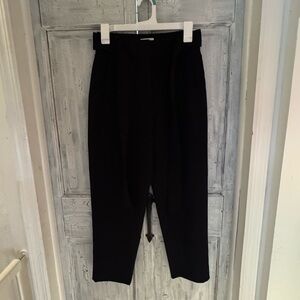 Wilfred Black Cropped Tie Waist Pants